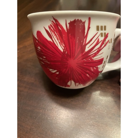 Starbucks Other - Starbucks 14 Oz 2014 Red Burst Fireworks Coffee Mug Cup Floral